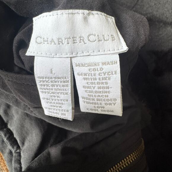 Charter Club Reversible Faux Fur Vest Size Large Black Brown Cozy Winter Layer - Picture 5 of 6